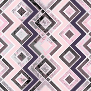 geometric marble chevron pink