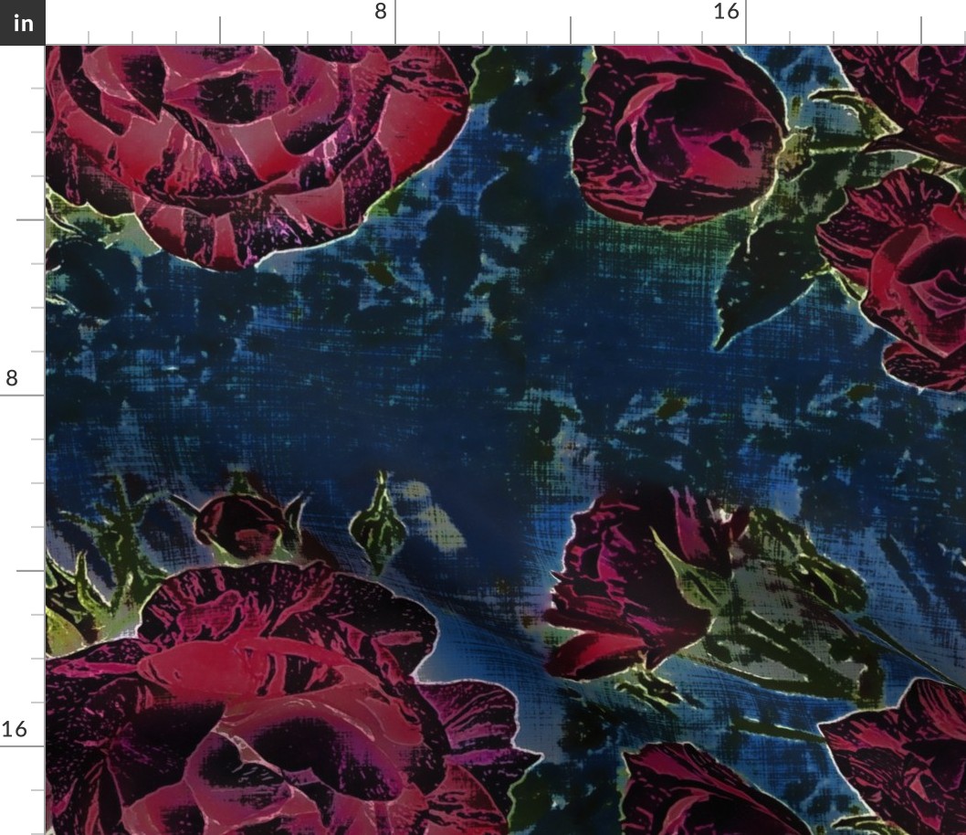 dark floral striped rose 2