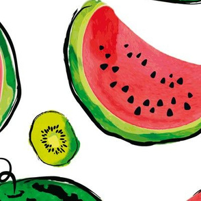 Fruit watercolor pattern