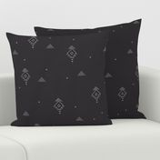 Geometric minimal indian summer mudcloth abstract aztec kilim design charcoal gray JUMBO