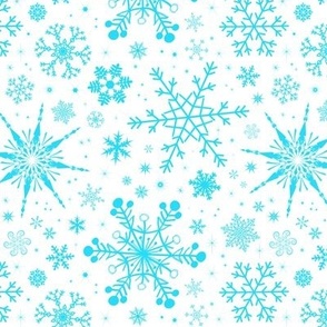 Winter Blue  Snowflakes