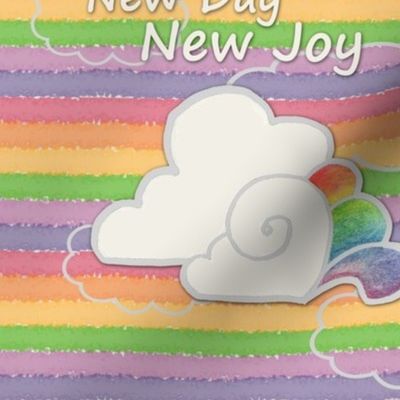 New Day New Joy Watercolor Rainbows