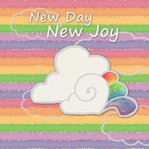 New Day New Joy Watercolor Rainbows