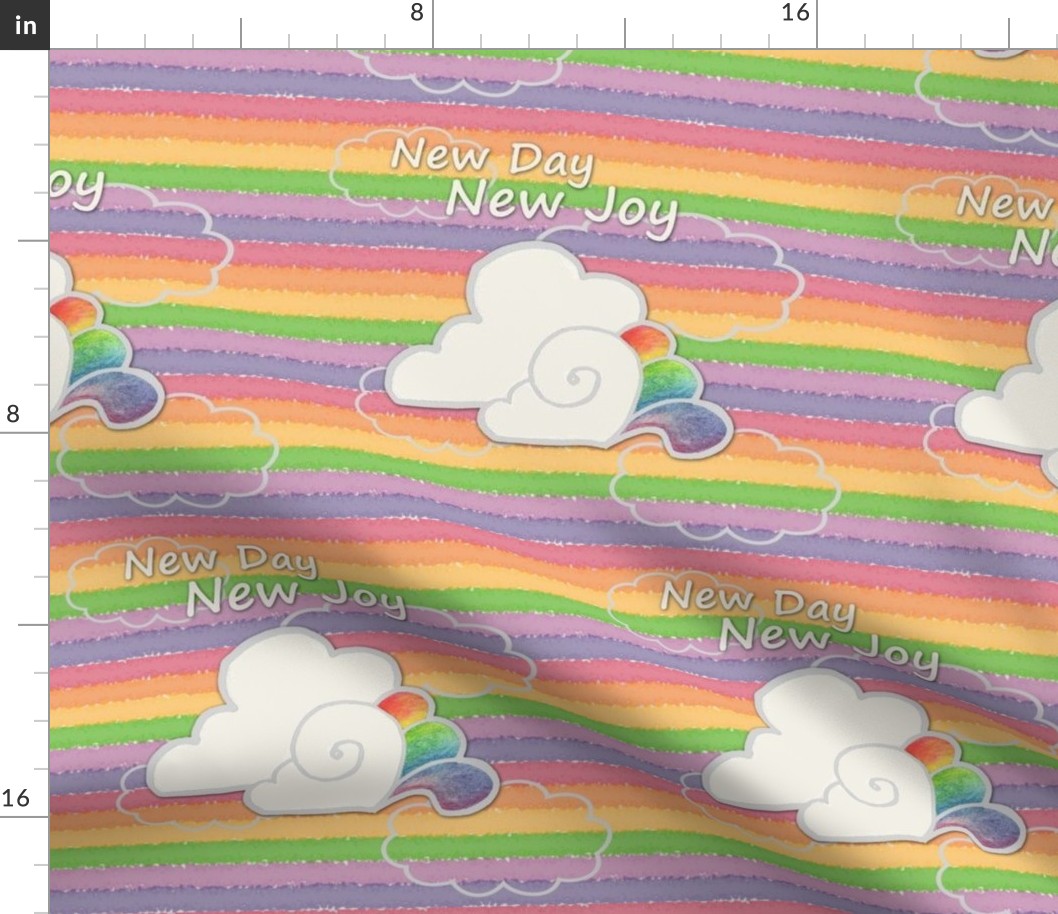 New Day New Joy Watercolor Rainbows