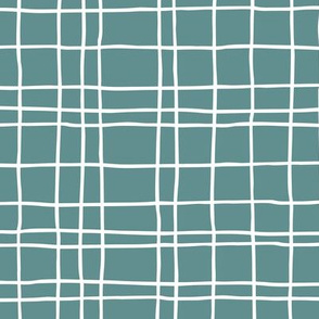 Minimal irregular stripes abstract linen lines geometric grid green