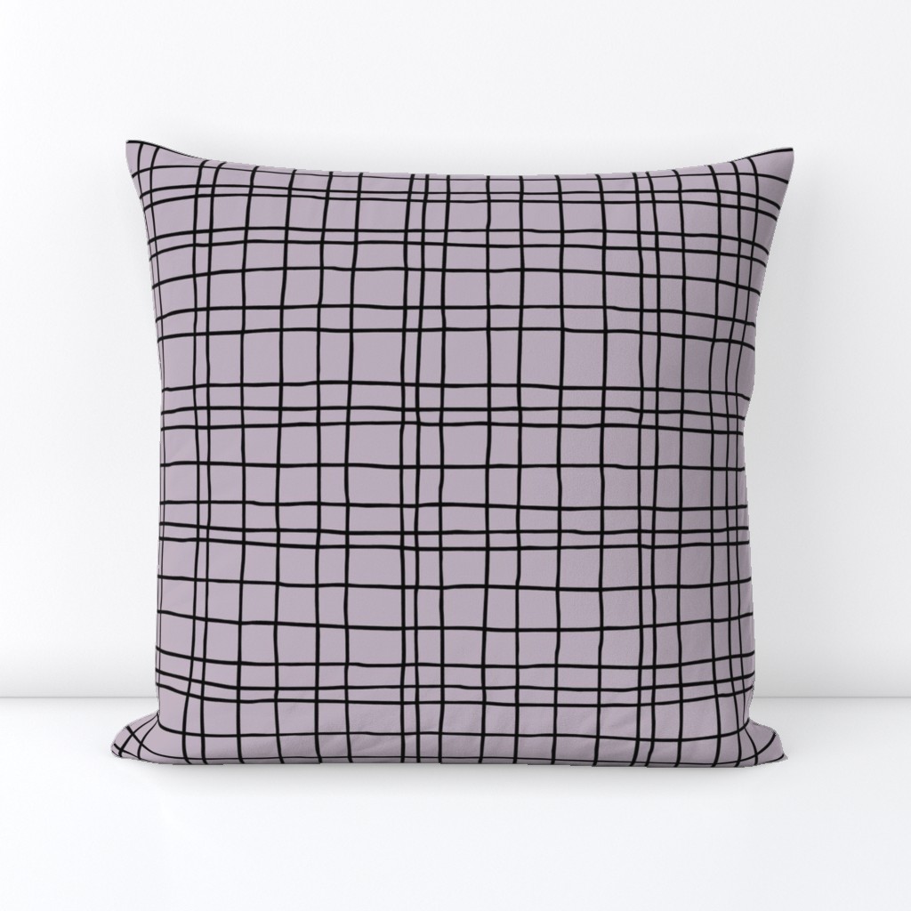 Minimal irregular stripes abstract linen lines geometric grid summer fall lilac