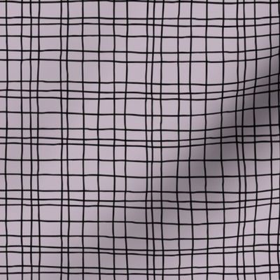 Minimal irregular stripes abstract linen lines geometric grid summer fall lilac SMALL