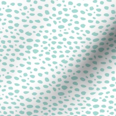 Cool abstract leopard dalmatian dots and spots scandinavian style design gender neutral mint SMALL