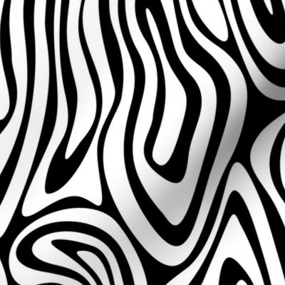 Retro Swilry Pattern Black and White-01
