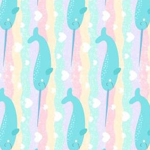 Rainbow Narwhal Rotated