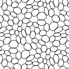 Retro Swilry Pattern Black and White Bubbles-01