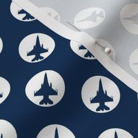 CF-18 Jet navy blue white dots