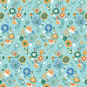 Flower diamonds pale blue