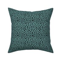 Cool abstract leopard dalmatian dots and spots scandinavian style design animal skin ocean green SMALL