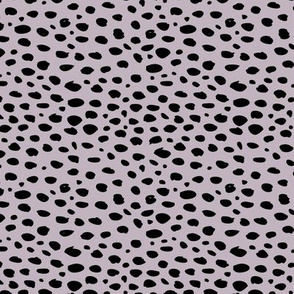 Cool abstract leopard dalmatian dots and spots scandinavian style design animal skin summer dusty lilac SMALL