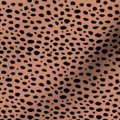 Cool abstract leopard dalmatian dots and spots scandinavian style design animal skin fall brown copper SMALL