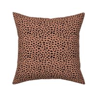 Cool abstract leopard dalmatian dots and spots scandinavian style design animal skin fall brown copper SMALL