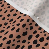 Cool abstract leopard dalmatian dots and spots scandinavian style design animal skin fall brown copper SMALL