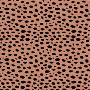 Cool abstract leopard dalmatian dots and spots scandinavian style design animal skin fall brown copper SMALL