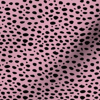 Cool abstract leopard dalmatian dots and spots scandinavian style design animal skin summer pink SMALL