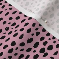 Cool abstract leopard dalmatian dots and spots scandinavian style design animal skin summer pink SMALL