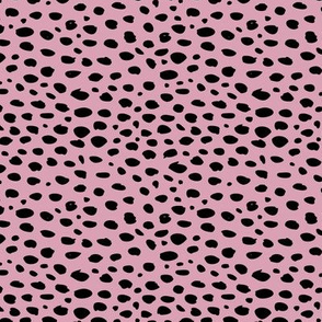Cool abstract leopard dalmatian dots and spots scandinavian style design animal skin summer pink SMALL