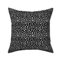 Cool abstract leopard dalmatian dots and spots scandinavian style design animal skin winter monochrome black & white SMALL