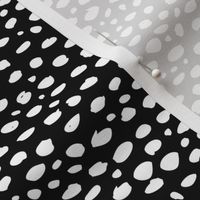 Cool abstract leopard dalmatian dots and spots scandinavian style design animal skin winter monochrome black & white SMALL