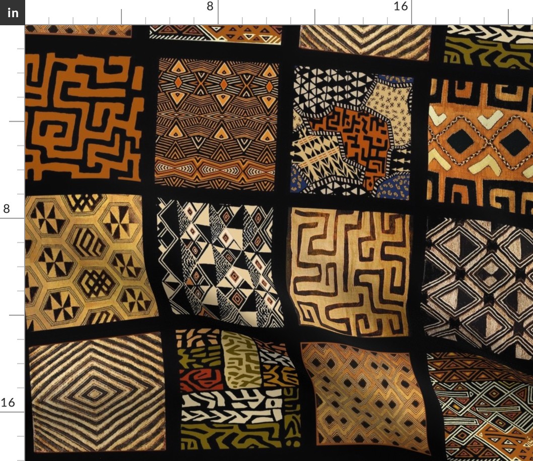 Tribal Textiles Faux Quilt