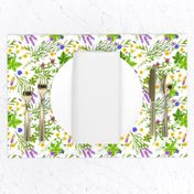 Colorful Herbs Flowers Pattern