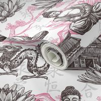 Asian Buddah Dragon Pattern