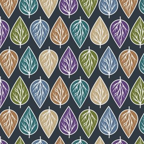 Leaves Repeat Pattern in Earthy Tones