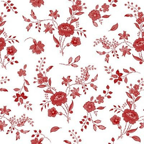 Williamsburg Toile cranberry