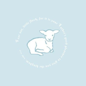 Little Lamb white on blue