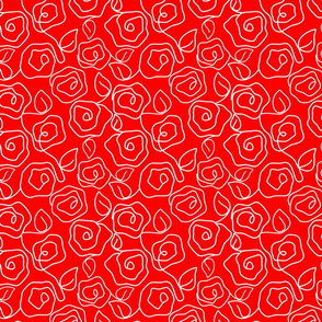 Freestyle Roses on Red