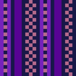 Jazzy Checked Stripes in Mauve - Purple - Navy Blue