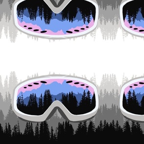 ski goggles sunrise large print