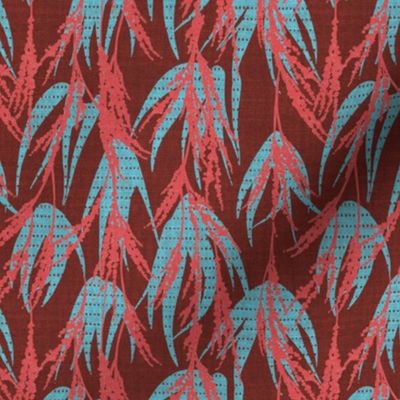 FRENCH VINTAGE PALM MAROON