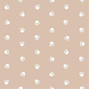 paw print fabric - dog paw fabric, paws fabric, neutral paw print fabric