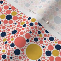 Trendy Coral Spots on White