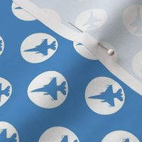 CF-18 Jet light blue white dots