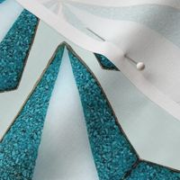 Diamond Mosaic Turquoise & Pearl Gem