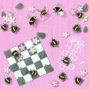 Widdle Bitty Bees- Park Games// Sherbet Pink//Kim Marshall