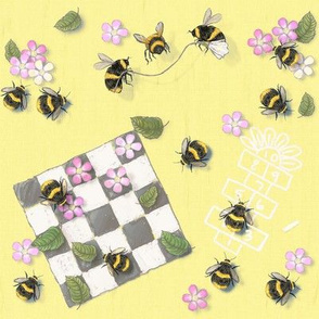 Widdle Bitty Bees -Park Games // Buttercream Yellow//Kim Marshall