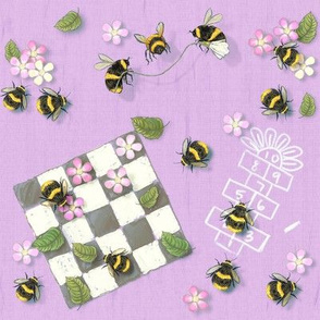 Widdle Bitty Bees- Park Games // Lavender Purple//Kim Marshall