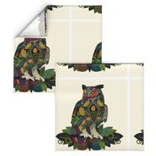 wise owl foliage 18 inch pillow