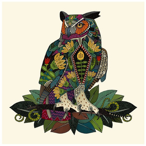 wise owl foliage 18 inch pillow