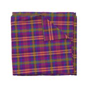 Tartan #5 - purple, blue, orange, green