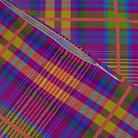 Tartan #5 - purple, blue, orange, green