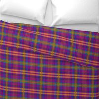 Tartan #5 - purple, blue, orange, green